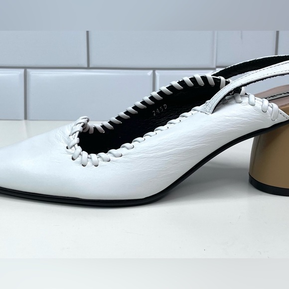 REIKEN NEN Curved Middle Slingback white/ beige - Picture 4 of 13